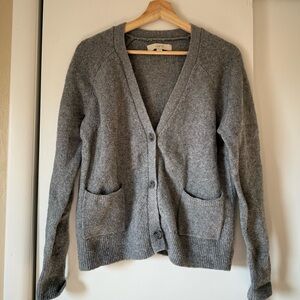 LOFT Charcoal Cardigan Sweater